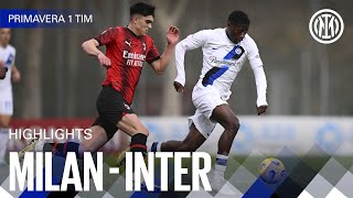 KAMATES CURLING EFFORT 🌀  MILAN 11 INTER  U19 HIGHLIGHTS  CAMPIONATO PRIMAVERA 1 2324 ⚽⚫🔵 [upl. by Nalor601]