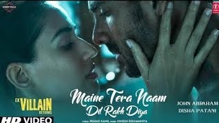 Maine Tera Naam Dil Rakh Diya   Hindi Bollywood Song  Arjun Kapoor Taara Sutaria Disha John [upl. by Lockwood863]