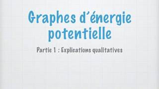 Graphes dénergie potentielle 1 [upl. by Ailhad491]