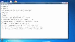 How to make a text bold  italics  underlined and more in HTML [upl. by Assilim]