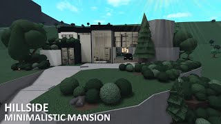 BLOXBURG Hillside minimalistic mansion 104k l tour  speedbuild ♡ [upl. by Yenobe660]