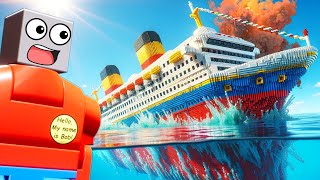 We Sank a LEGO Cruise Ship in NEW Modded Maps in Brick Rigs [upl. by Caughey756]