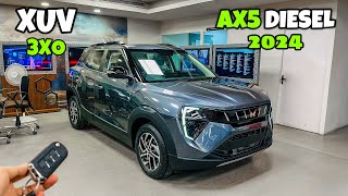 Mahindra Xuv 3XO AX5 Diesel 2024 ❤️  Xuv 3XO Mid Model  Mahindra Xuv 3XO 2024  Detailed Review [upl. by Inness449]