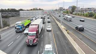 slow traffic hwy 401kipling ave toronto highway vehicle cars road shorts viral [upl. by Cleavland]