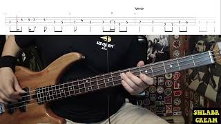 SWLABR by Cream  Bass Cover with Tabs PlayAlong [upl. by Aiekahs77]