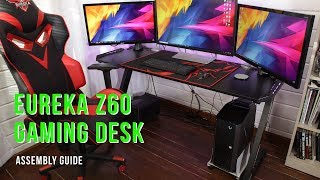 Eureka Z60 Gaming Desk  PC Gaming Desk  Assembly Video [upl. by Eanahs]