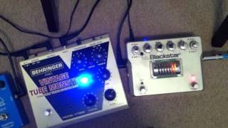 BlackStar dual ht vs Behringer Vintage Tube Monster pedal [upl. by Neehahs]