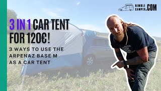 Arpenaz Base M Tent 3 ways how to setup and use it as a carSUV Tent carcamping suvcamping [upl. by Agnizn610]