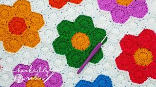 Crochet a Small Solid Hexagon Motif  JOIN AS YOU GO 🧶 [upl. by Tiram]