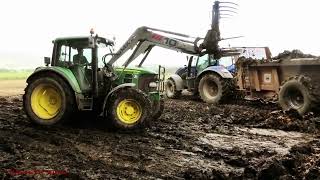 Muck Loading with John Deere 6630 [upl. by Tiernan362]