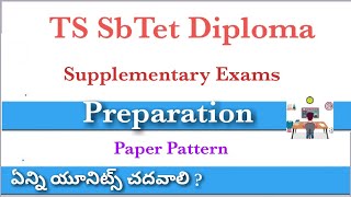 Ts SbTet diploma supplementary exam paper pattern  preparation [upl. by Charlotte579]