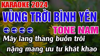 Vùng Trời Bình Yên Karaoke Tone Nam Karaoke Đăng Khôi  Beat Mới [upl. by Alduino]