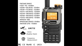 Quansheng UVK6K58 how to aviation frequency band reception [upl. by Naivart]