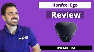 Konftel Ego Wireless Bluetooth Speakerphone Review  LIVE MIC TEST [upl. by Annot]