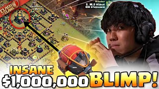 Klaus RISKS 1000000 WORLD FINALS on this INSANE BLIMP Clash of Clans [upl. by Notac283]