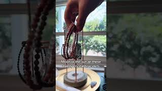 Cleansing crystal bracelets with incense [upl. by Ynehteb534]