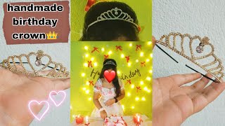 Handmade birthday crown👑how to make crown at homecrown making ideascrownmaking diy crown [upl. by Adriell813]