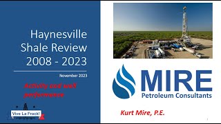 Haynesville Shale Review 20082023 [upl. by Dnomra]