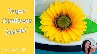 How to make a Sugar Sunflower Cake Topper [upl. by Raama]