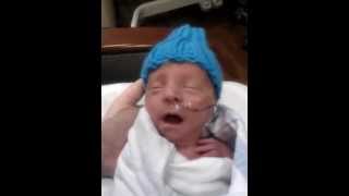 31 week preemie baby boy smiling and laughing at 1 week old [upl. by Hasile]