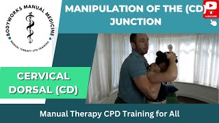 Manipulation of Cervical Dorsal CD Junction osteopathy chiropractic physicaltherapy physio [upl. by Moffit]