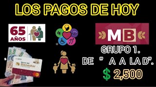 LOS PAGOS LIBERADOS 🧓🧑‍🦽🤱Y PROGRAMADOS DE HOY MB🤱💲💳💵 [upl. by Dnallor]