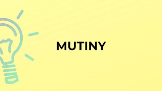 What is the meaning of the word MUTINY [upl. by Ailekahs112]