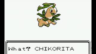 Pokemon Gold Chikorita Evolving into Bayleef [upl. by Eyahc548]