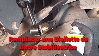 CHANGER UNE BIELLETTE de BARRE STABILISATRICE avant sur GOLF 5 [upl. by Airdnoed301]