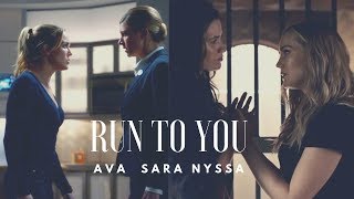 Run To You  Sara Lance  Ava Sharpe  Nyssa Al Ghul [upl. by Akenet]