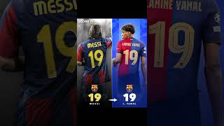 𝐔𝐩𝐝𝐚𝐭𝐞  Barcelona Shirt Numbers Then → Now [upl. by Endora]