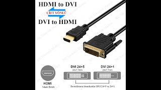 DVI TO HDMI KABLO TANITIM VİDEOSU [upl. by Borg]