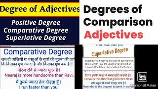 What is Adjective Degree of Adjective positive comparative and superlative Degree [upl. by Robinson]