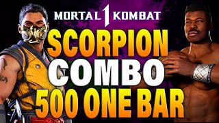 MK1 Scorpion Combos  MK1 Scorpion Combo Guide [upl. by Aseefan]