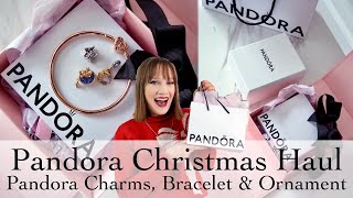 Christmas Pandora Haul  Pandora Bracelet Pandora Charms amp Pandora 2023 Ornament [upl. by Aitnic841]