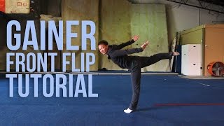 How To Do A Gainer Front Flip Webster  Jessica MiyagiMiyagi Gymnastics [upl. by Caia]