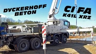 BETONPUMPE CIFA MAN TGX BETONIERT NEUES FUNDAMENT [upl. by Clausen]