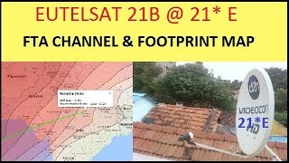 EUTELSAT 21B  21E ON 2 FEET DISH  FULL SETTING amp COVERAGE MAP [upl. by Cowan569]