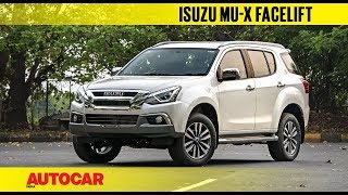 2018 Isuzu MUX facelift  First Look Preview  Autocar India [upl. by Eelahc]