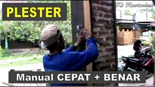 Cara Tepat dan Cepat Plester atau Plaster Tiang Teras Rumah Tembok Sebelum diaci HALUS [upl. by Aisel]