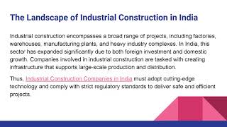 Industrial Construction Excellence Top Companies in India [upl. by Kenimod]