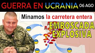 06 Ago LOS UCRANIANOS VUELAN UNA ENORME COLUMNA RUSA EN UNA CARRETERA  Guerra en Ucrania [upl. by Ynaiffit]