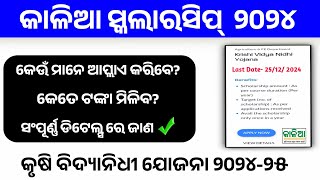 Kalia Scholarship 2024 । Krishi Bidya Nidhi Yojana Eligibility And Required Documents । Full Details [upl. by Pineda]