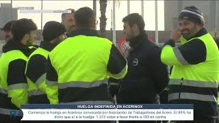 Los trabajadores de Acerinox comienzan una huelga indefinida [upl. by Elbas]