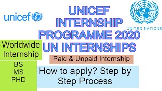 UNICEF INTERNSHIP PROGRAMME 2020  UN INTERNSHIPS [upl. by Talley874]