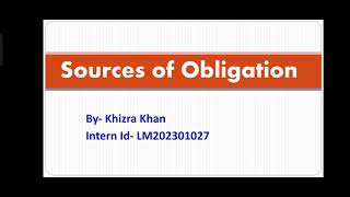 Sources of Obligation [upl. by Englebert926]