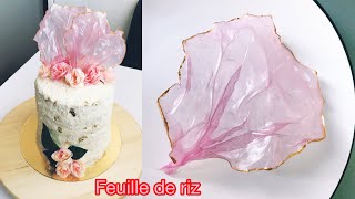 Feuille de riz décoration pour cake design [upl. by Milburr]