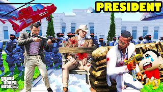 Franklin Become The Most Dangerous President In GTA 5  SHINCHAN and CHOP [upl. by Llenrod]