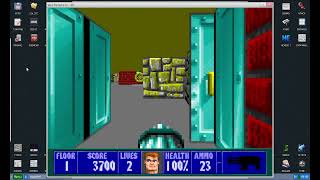 Running Wolf3d on Kolibri OS  Finding secret doors [upl. by Reinertson]