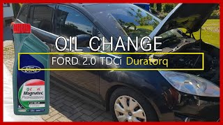 FORD CMax MK2  OIL CHANGE  20 TDCi Duratorq 140HP  UFDB [upl. by Dylana500]